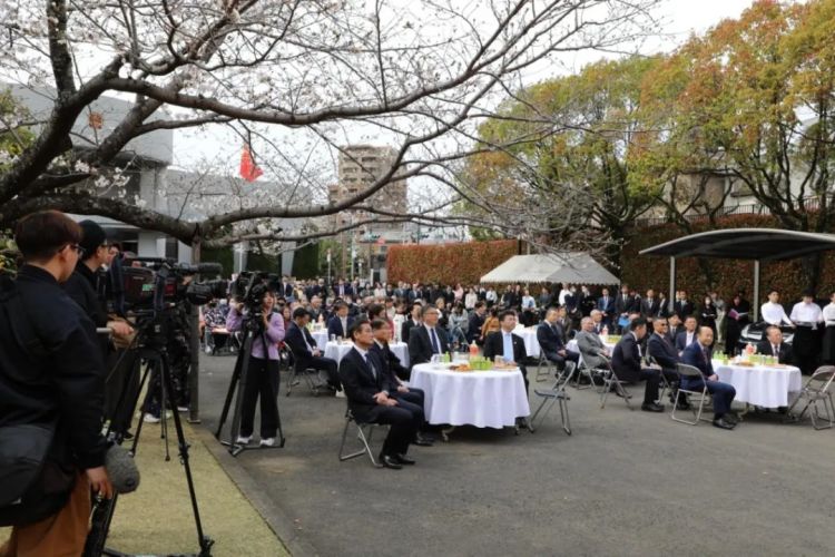 驻长崎总领事陈泳出席总领馆举办的纪念建馆40周年赏樱会暨总领事到任招待会 驻长崎总领事陈泳出席总领馆举办的纪念建馆40周年赏樱会暨总领事到任招待会