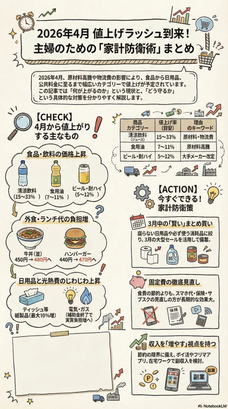 4月的日本物价继续上涨、到手底薪资变少，你的钱包准备好了吗？